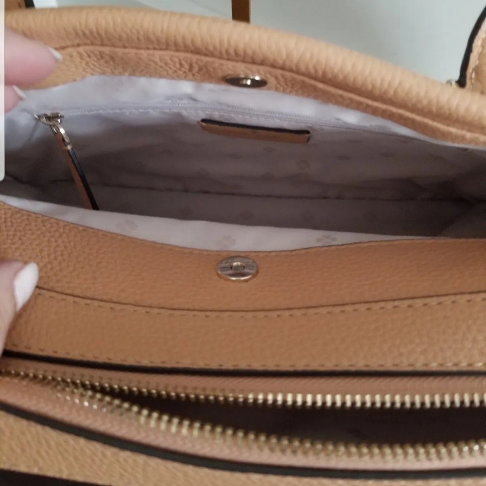 SOLD! NWT KATE SPADE ♠️ MARYAM PALMER DRIVER PEBBLED LEATHER Tiramisu/Tan - Picture 10 of 16